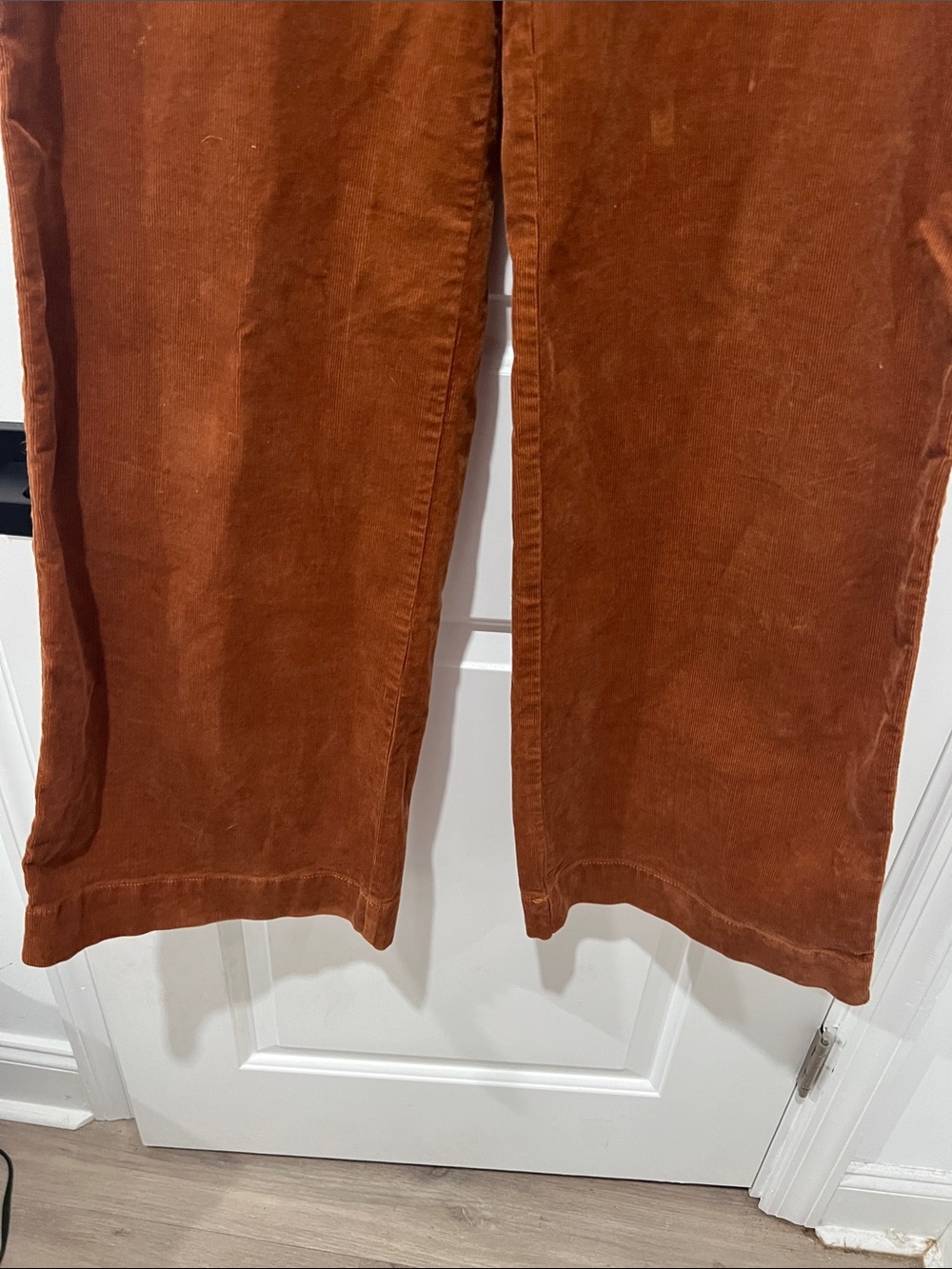 LOFT Wide-Leg The Palmer Corduroy Pants in Rust Size 6 - Picture 3 of 6